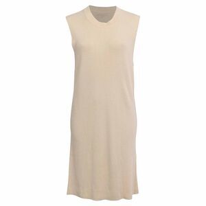 Ann Demeulemeester Knitted Sleeveless Midi Dress in Cream Rayon